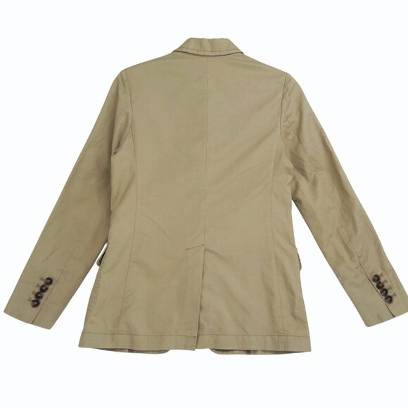 Polo Ralph Lauren Youth Khaki 2-Button Blazer Jacket Size 10-12 Linen Cotton - Picture 7 of 11